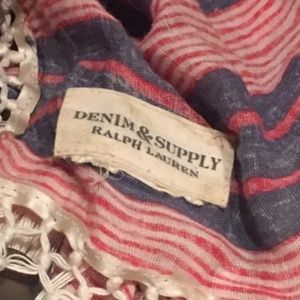 Ralph Lauren Triangle Fringed Scarf/Wrap